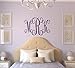 Lucylews Monogram Wall Decal Personalized Teen Dorm Room Decor 3 Letter Monogram