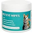 Dog Eye Wipes, Angel Eyes Tear Stain Remover for Dogs, Cat Dog Eye Wipes for Discharge and Crust, Coconut Oil Pet Cleaning Dog Grooming Deodorizing Wipes Wash Cleaner for Eyes, Wrinkle, Face-100pcs