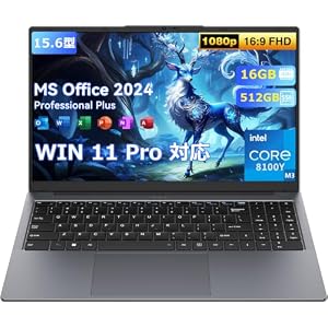 【ノートパソコン Office2024搭載 Win11 Pro】15.6インチ パソコン Core m3-8100Y 最大3.4GHz