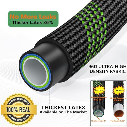 50 ft Flexible Garden Hose with 10 Spray Nozzle-Heavy Duty Superior Strength photo 10
