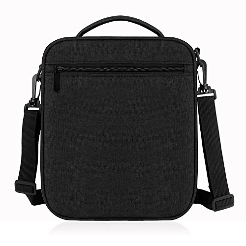 Lunch Box with Firm Foil-BPA FREE,Original Amersun Reusable Insulated Lunch Bag Tote School Cooler Picnic Holder with Shoulder Strap for Kids Boys Men Women Girls,Spill-resistant (Oxford,Black Purple)