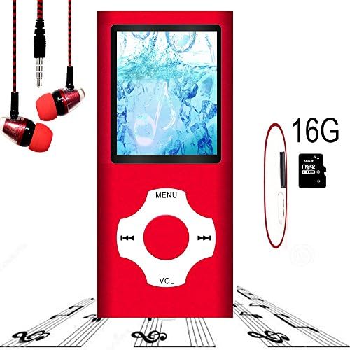 MP3 Player / MP4 Player, Hotechs MP3 Music Player with 16GB Memory SD card Slim Classic Digital LCD 1.82'' Screen MINI USB Port with FM Radio, Voice record
