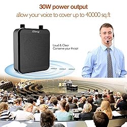 Portable Voice Amplifier, Giecy 30W 2800mAh