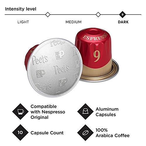 Peet's Coffee Espresso Capsules Crema Scura, Intensity 9, 50 Count Single Cup Coffee Pods Compatible - //coolthings.us