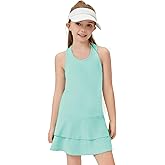 Soneven Girls Tennis Dresses Sleeveless Golf Dress with Shorts Pickle Ball Athletic Dress Tennis Outfits