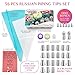 Russian Piping Tips Set 56 pcs Russian Flower Tips Cake. Include 21 Russian Cake Tips, Russian Ball Frosting Tips, Icing Tips Nozzles, Couplers. Best Cake Decorating Tips