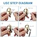 GT ROAD Personal Alarm, 140DB Emergency Self-Defense Security Alarm with LED Light for Women Girls Elderly Safety,Gold(Batteries Included)