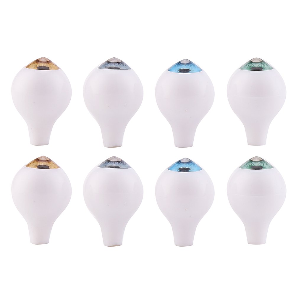 DECORA 8 Pieces Round Acrylic Doll Eyes Eyeballs 14mm