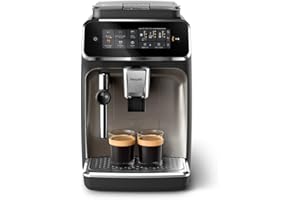 PHILIPS 3300 Series Fully Automatic Espresso Machine with integrated milk frother and grinder, 5 Hot & Iced Coffee Pre-Sets, 