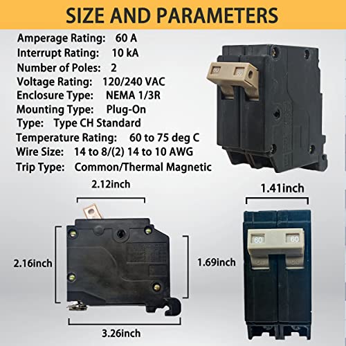 Eaton CH260 60A Double Pole Circuit Breaker Application 1