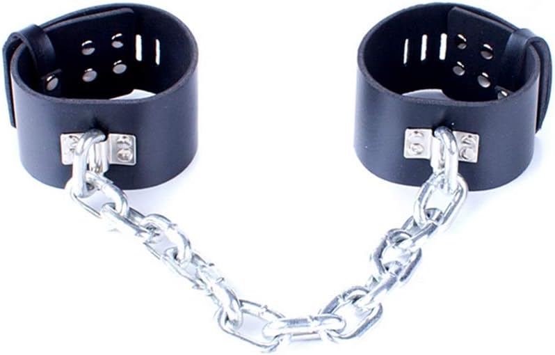 Leather Black Heavy Type Fetter Imprisonment Toy