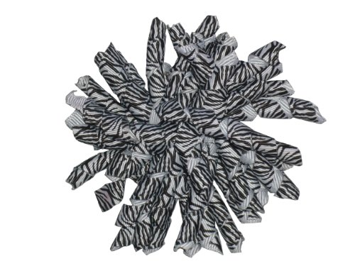 Zebra stripe korker hair bow for girls