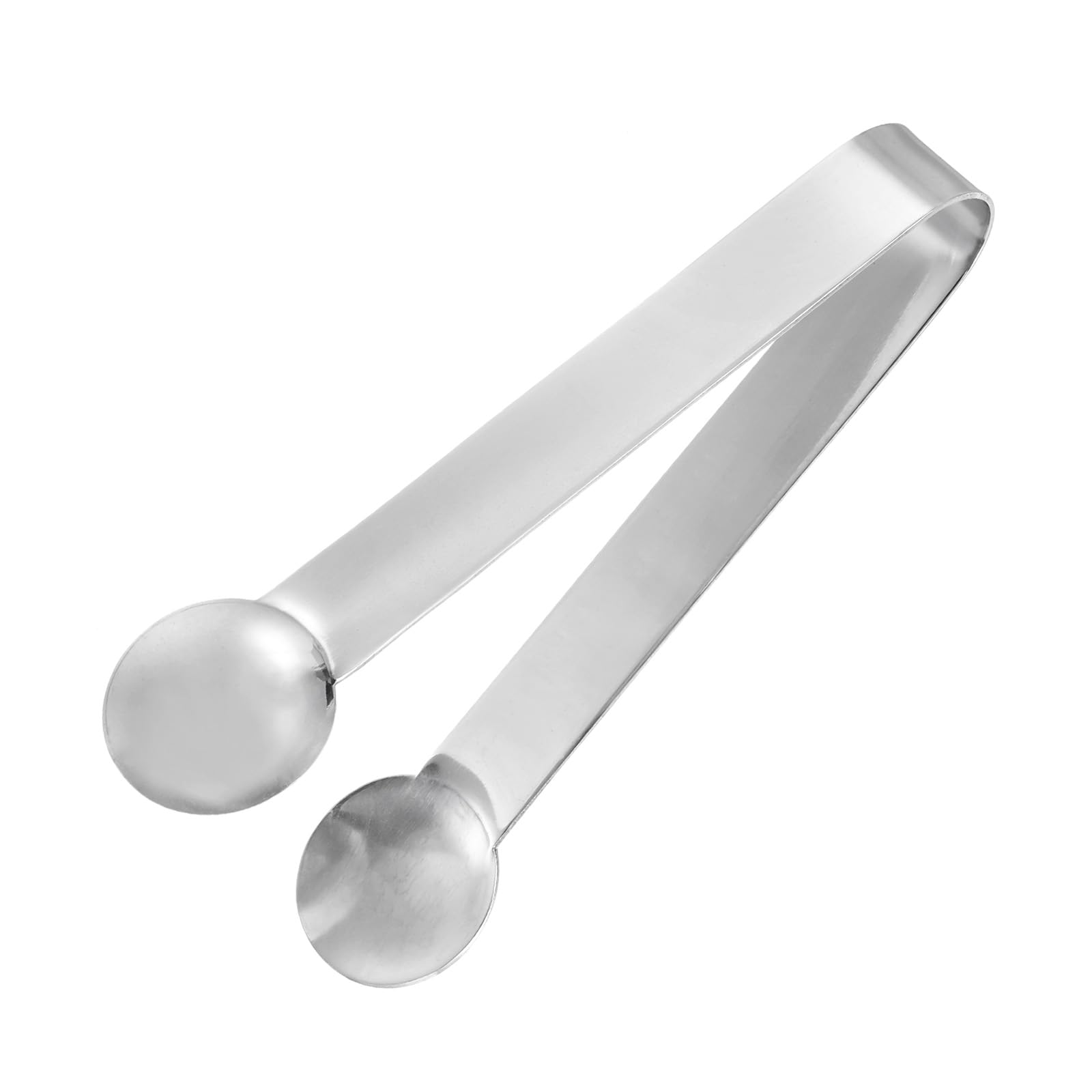uxcell Serving Tongs, 1pcs 5.5 Inch - Stainless Steel Ice Tongs, Mini Sugar Tongs for Appetizers, Charcuterie, Dessert, Tea Party, Bar, Cafe (Silver)