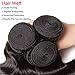 Beauty Forever Hair Brazilian Weave Virgin Hair Body Wave 3 Bundles with 1 Piece 4x4 Three part Lace Closure 100% Unprocessed Human Hair Extensions Natural Color (12 14 16+12)