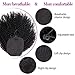 Vigorous Afro Kinky Curly Hairpiece Synthetic Clip in Ponytail Hair Extensions for Black Women Drawstring Natural Coily Ponytail for African Americans(Black)