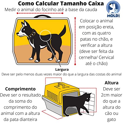 Caixa De Transporte Color N4 Cachorro Gato Cão Cor:vermelho