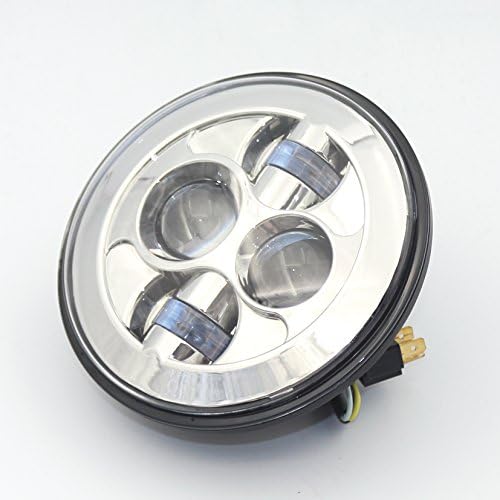 7" LED Headlight Headlamp for Harley Davidson Motorcycle Jeep Wrangler JK TJ LJ (Chrome)