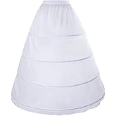 baotongle Women's Hoop Petticoat Crinline Underskirt Petticoat Skirt for Women Under Dress for Wedding Gown Tulle Slips Skirt