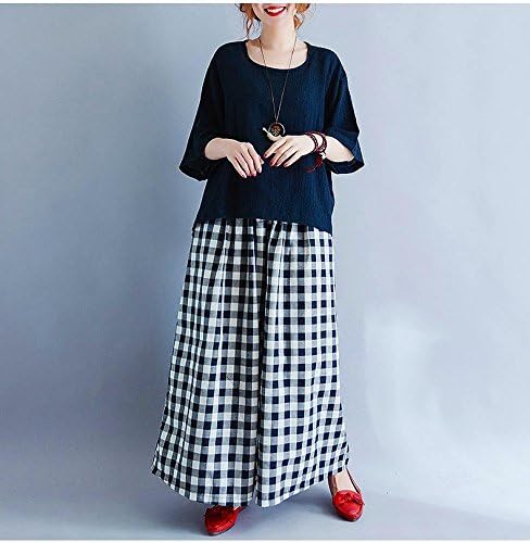 Amazon 大人カジュアルスタイル 夏涼しい コットンリネン ブラウス フリー レッド ワンピース チュニック 通販