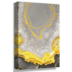 Canvas Wall Art Abstract Gem Stone Onyx Natural Marble - 12x18 inches