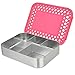 LunchBots Large Cinco Stainless Steel Lunch Container - Five Section Design Holds a Variety of Foods - Metal Bento Box - Dishwasher Safe - Stainless Lid -Pink Dots