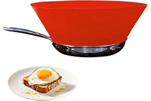 lvifloae Splatter Guard for Frying Pan, No Assembly Needed Silicone Splash Guard, Adjustable Frying Pan Wall for Round & Squa