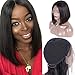 Short Silky Straight Bob Human Hair Wigs for Black Women 135% Density Brazilian Remy Hair Middle Part Lace Front Wigs with Baby Hair Glueless Bleached Knots 10inch Natural Black Color