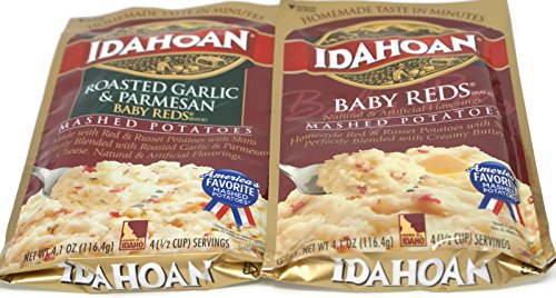 Variety Pack - Idahoan Potatoes (4.1 oz) - Baby Reds, Roasted Garlic & Parmesan Baby Reds