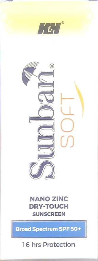 SKINhub Sunban Soft Nano Zinc Dry-Touch Sunscreen, 75 g