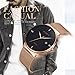 Mens Watch,Ultra-Thin Business Casual Simple Watch with Mesh Milanese Bracelet,Waterproof Analog Quartz Dress Wrist Watch