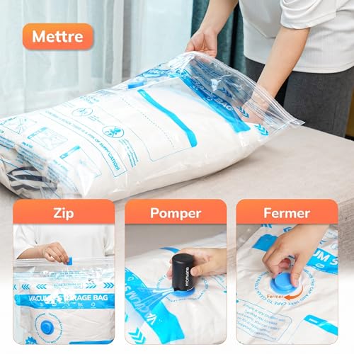 MONVANE Pompe pour Sacs Sous Vide Vêtement, Mini Aspirateur Électrique USB Sans Fil pour Sacs de Compression, Portable Idéale pour Voyages