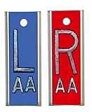 Quick Ship Classic X-Ray Personalized Markers - Blue/Red, Vertical, Left & Right Set, Ships Within 3 Business Days!
