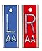 Quick Ship Classic X-Ray Personalized Markers - Blue/Red, Vertical, Left & Right Set, Ships Within 3 Business Days!