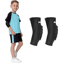 Coudières Compression WLLHYF Enfants - Taille M (6-12 Ans) - Nylon Respirant - Pour Basket, Volley - Lot De 2