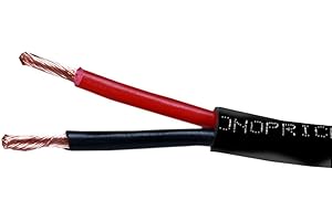 Monoprice Speaker Wire - CL2 Rated, 2-Conductor, Color Coded, 12AWG, 50 Feet, Black