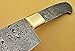 Poshland BBC-664, Handmade Damascus Steel 12 Inches Full Tang Chef Knife with Brass Bolster - Best Quality Blank Blade
