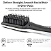 2019 Ionic Beard Straightener Comb, Electrical Heated Irons Hair Straightening Brush for man and women with Faster Heating, PTC Ceramic Technology, Auto Temperature Lock, Anti Scald (black+white)