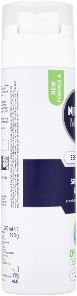 NIVEA MEN Sensitive Shaving Gel Pack of 6 (6 x 200ml) for Sensitive Skin for Men for Irritated and Dry Skin with Chamomile - Image 5
