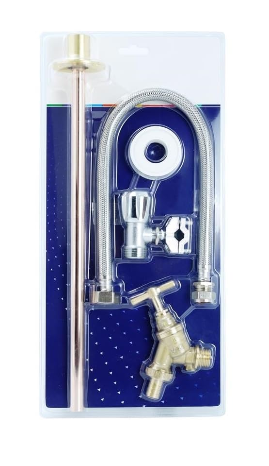 hep® Outdoor Garden TAP KIT - Tap, Wall Plate, Self Cutting Valve, Flexible Hose, PTFE