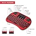 Rii i8+ Mini Wireless 2.4G Backlight Touchpad Keyboard with Mouse for PC/Mac/Android, Red (mwki8+)