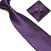 Stylefad Men's Solid Plaid Wide Neck Tie Set Hanky Cufflink