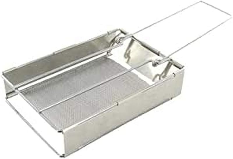 Highlander Folding Grill Silver Stainless Steel Ideal for Camping Cooking