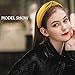 6 Pack Wide Plain Headbands,Unime Twist Knot Turban Headband Yoga Hair Band Fashion Elastic Hair Accessories for Women and Girls,Children 6 Colors