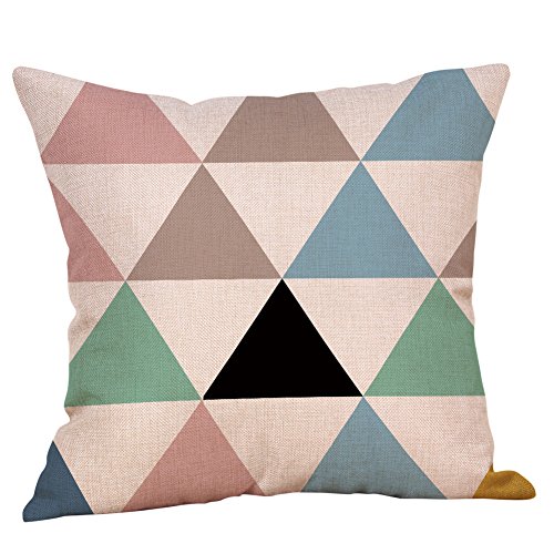 Winsummer Autumn Geometric Throw Pillow Covers Modern Decorative Pillow Cover Home Cushion Cover for Couch Sofa Bed Pillows Case 18 x 18 inch
