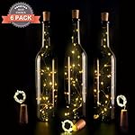 Wine Bottle Lights with Cork,LED Cork Lights for Bottle 6 Pack,Copper Wire Bottle Lights for DIY, Party, Decor, Christmas, Halloween,Wedding(Warm White)