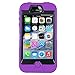 iPhone 4S Case,Apple iPhone 4 4S Case,Shockproof Heavy Duty Combo Hybrid Defender High Impact Body Rugged Hard PC & Silicone Case Protective Cover For Apple iPhone 4 4S (Purple Black)