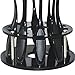 eBoot Oval Makeup Brush Holder 10 Holes Drying Rack Organizer Cosmetic Shelf Tool (Black)