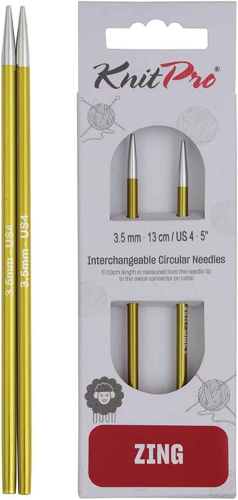KnitPro Zing Interchangeable Circular Needles 5 in 13 cm 3.50 mm