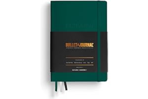 Leuchtturm1917 368952 Bullet Journal Edition 2 Green23, Medium A5, Hardcover, 206 Numbered Pages,Dotted