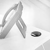 Emuca Ø60mm Round Grommet Grey Plastic Set of 20 for Desk Cable Management view 4